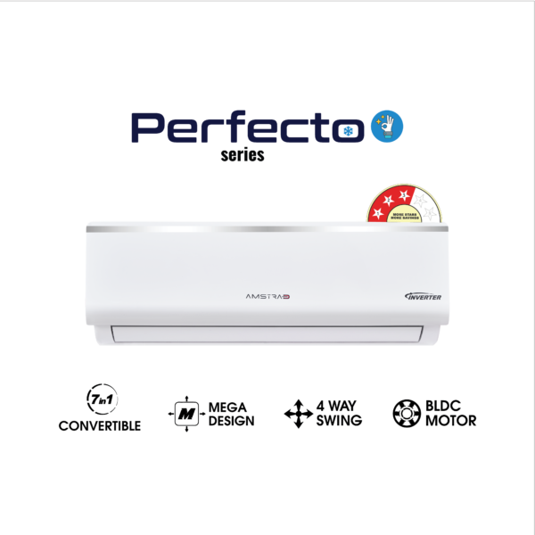 Amstrad Perfecto Series AC 1 Ton 3 Star Inverter Split Air Conditioner – AMSi1333HD