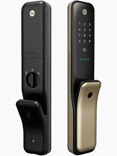 Yale Kyra Pro, Push Pull Smart Lock, with fingerprint, PIN, RFID, Manual Key, Gold